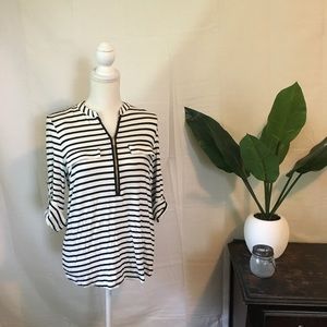 Calvin Klein Tops - ⚜️ New! Calvin Klein Black & White Striped Top ⚜️ Calvin Klein Tops - ⚜️ New! Calvin Klein Black & White Striped Top ⚜️
